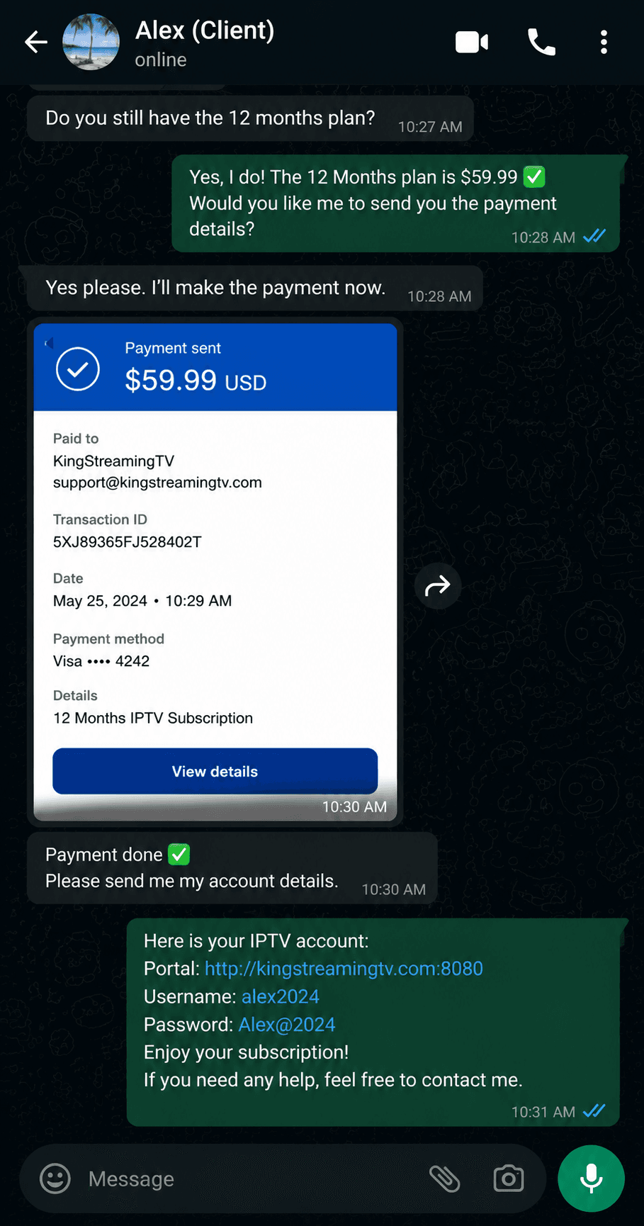 Payment proof 4